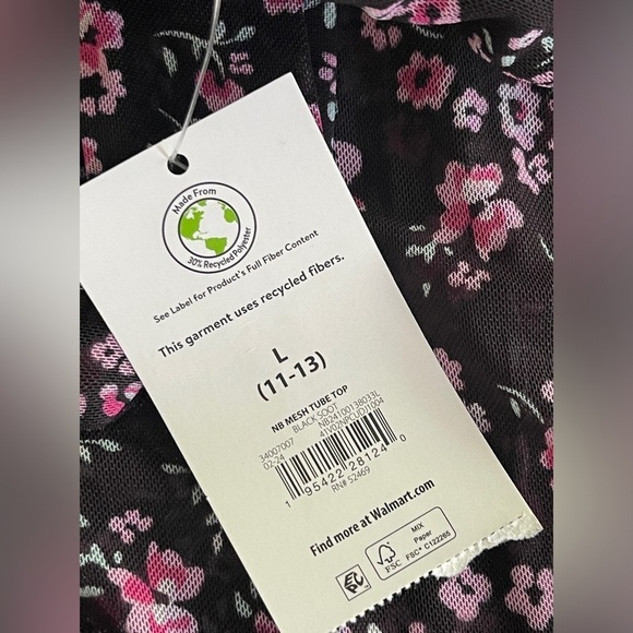 No Boundaries Juniors Mesh Tube Top, Size Large - Picture 8 of 9